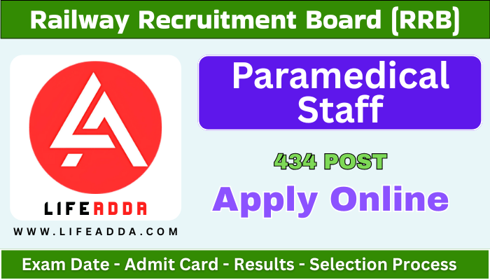 RRB Paramedical Recruitment 2025 Apply Online For 434 Posts