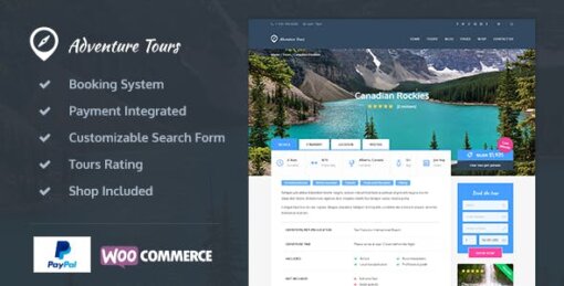 Adventure Tours WordPress Theme GPL W3Templates