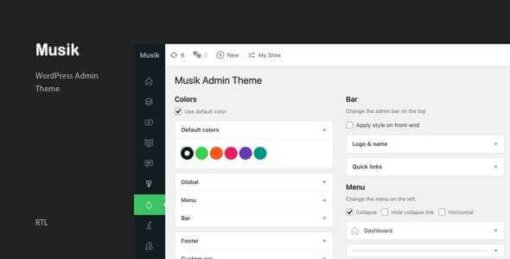 Musik-WordPress-Admin-Theme-GPL-W3-Templates