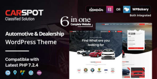 CarSpot Theme GPL v2.3.6 Automotive Car Dealer WordPress Classified Theme