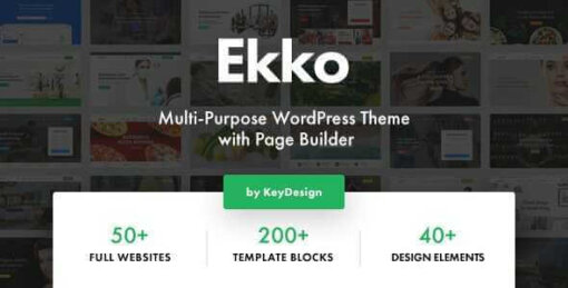 Ekko Theme GPL v3.7 For Multi-Purpose WordPress Websites with Page Builder