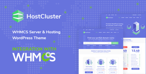 HostCluster Theme GPL v2.2 WHMCS Server & Hosting WP Theme