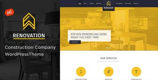 Renovation Theme GPL v4.2.4 a Construction Company Theme