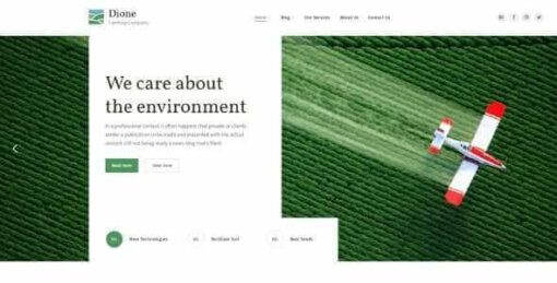 Dione Theme GPL v1.3.1 For Farming and Agriculture Corporate Template