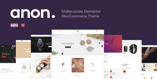 Anon Theme GPL For Multipurpose Elementor WooCommerce Websites