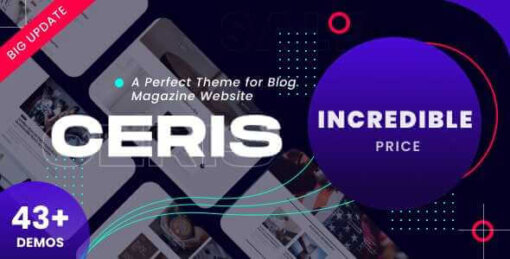 Ceris Theme GPL For Magazine & Blog WordPress Theme