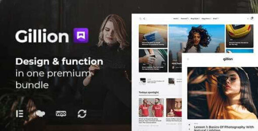 Gillion Theme GPL For Multi-Concept Blog Magazine & Shop WordPress Theme