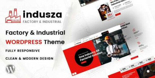 Indusza Theme GPL v1.0 a Industrial & Factory WordPress Theme