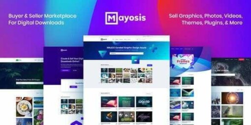 Mayosis Theme GPL For Digital Marketplace WordPress Websites