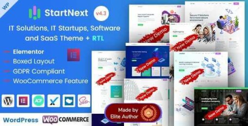 StartNext Theme GPL For IT Startups and Digital Services