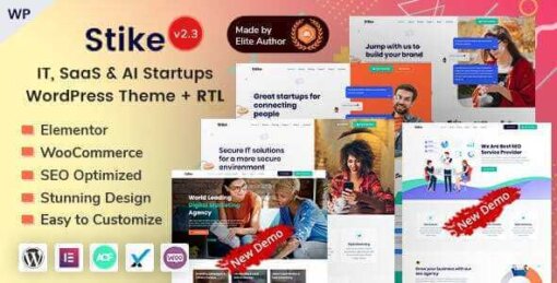 Stike Theme GPL A IT Business Startup Company WordPress Websites