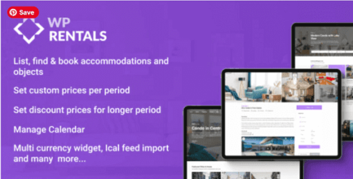 WP Rentals Theme GPL For Booking Accommodation WordPress Theme