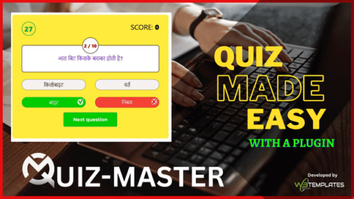 Quiz Master Plugin For Complete Quiz Website in WordPress