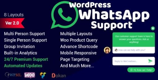 WordPress WhatsApp Support Plugin